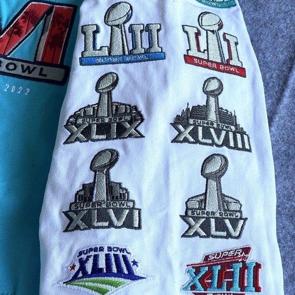 NFL Superbowl Jacket Adult Small Embroidered Patches Football Snap Front Varsity - Picture 10 of 15